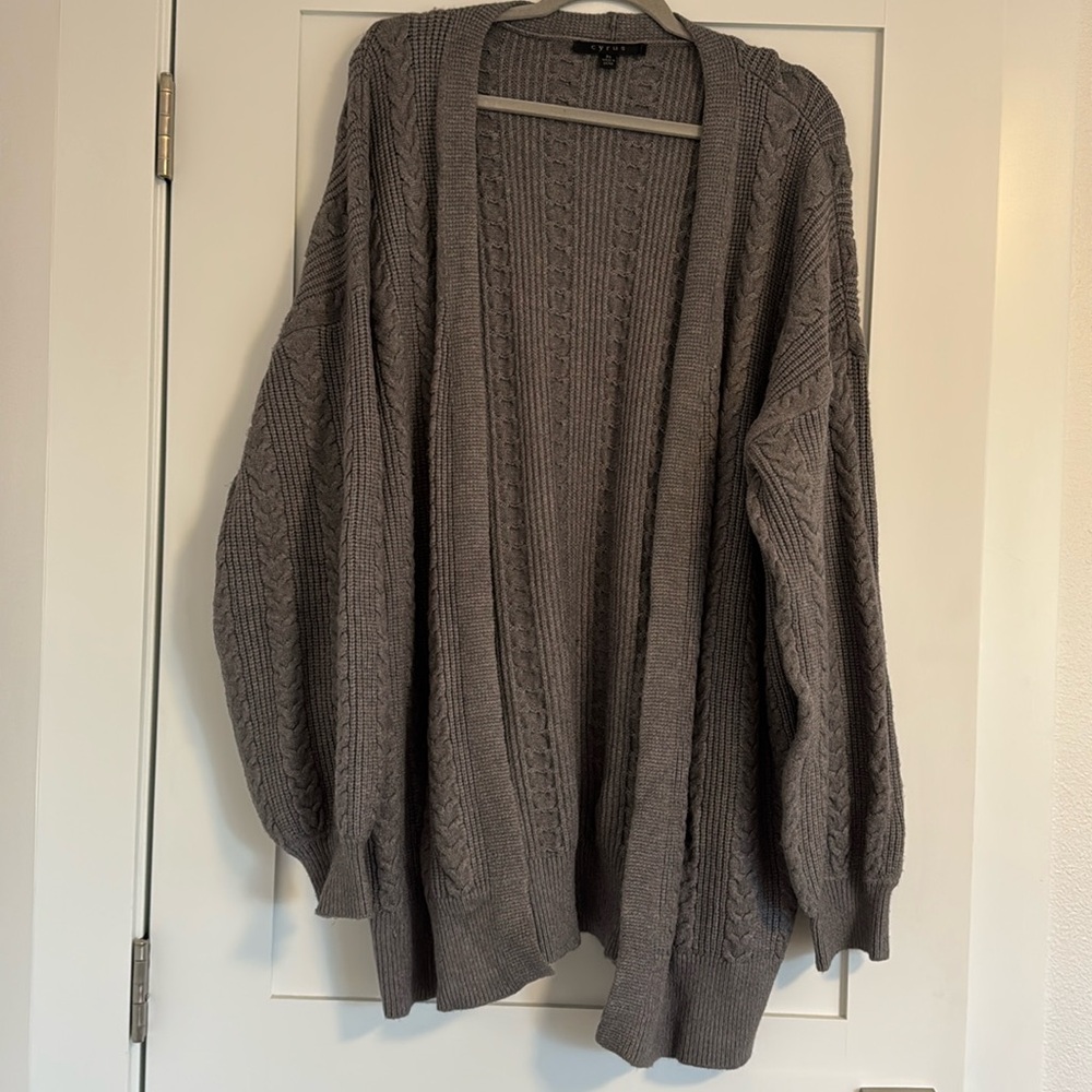 Long grey cardigan- worn once